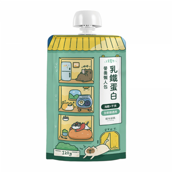 貓有話說 乳鐵蛋白主食餐包 海膽＋干貝 120g