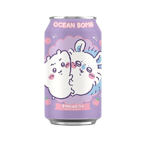 (人用) Ocean Bomb X 吉伊卡哇可愛聯名 蜜桃風味氣泡水 330ml (人用) Ocean Bomb X 吉伊卡哇可愛聯名 蜜桃風味氣泡水 330ml