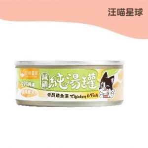 汪喵星球 減磷純湯罐 香醇雞魚湯 80g