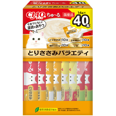 CIAO 啾嚕肉泥 雞肉綜合口味盒裝 14g*40入 (SC-423) CIAO 啾嚕肉泥 雞肉綜合口味盒裝 14g*40入 (SC-423)