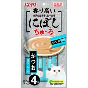 CIAO 啾嚕肉泥（和風魚乾系列）-鰹魚＋魚乾高湯風味 14g＊4p （SC-376）
