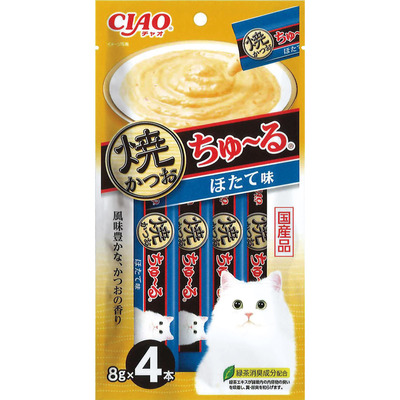 CIAO 啾嚕肉泥(炙燒系列)-干貝 8g*4p (SC-572) CIAO 啾嚕肉泥(炙燒系列)-干貝 8g*4p (SC-572)