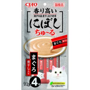 CIAO 啾嚕肉泥（和風魚乾系列）-鮪魚＋魚乾高湯風味 14g＊4p （SC-375）