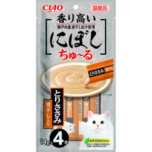 CIAO 啾嚕肉泥（和風魚乾系列）-雞肉＋魚乾高湯風味 14g＊4p （SC-377）