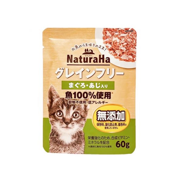 Sunrise NaturaHa喵樂事 無榖鮪魚＋竹筴魚主食餐包 60g
