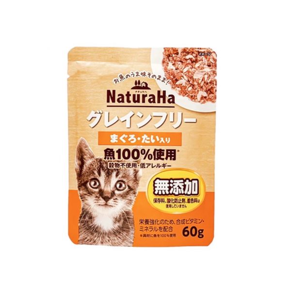 Sunrise NaturaHa喵樂事 無榖鮪魚＋鯛魚主食餐包 60g
