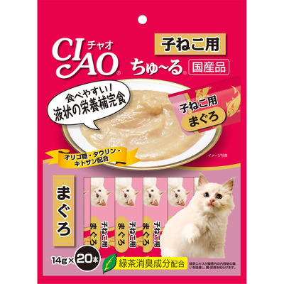 CIAO 啾嚕肉泥 鮪魚多入組(幼貓) 14g*20入 (SC-121) CIAO 啾嚕肉泥 鮪魚多入組(幼貓) 14g*20入 (SC-121)