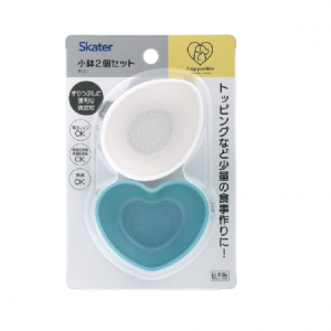 Skater 日本製萌蛋碎粉二件式備料碗-藍白