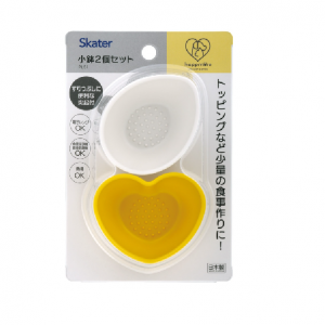 Skater 日本製萌蛋碎粉二件式備料碗-黃白