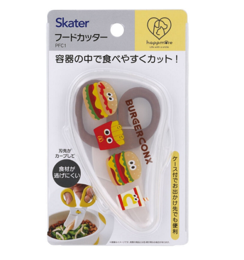 Skater獅克特 寵物食品剪刀(附收納盒)-漢堡 Skater獅克特 寵物食品剪刀(附收納盒)-漢堡