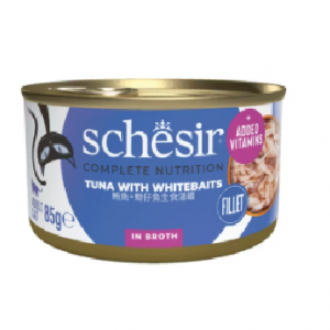 Schesir鮮時 主食貓湯罐 鮪魚＋魩仔魚 85g