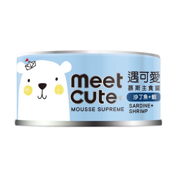 Meet Cute遇可愛 慕斯主食罐-沙丁魚＋蝦 70g