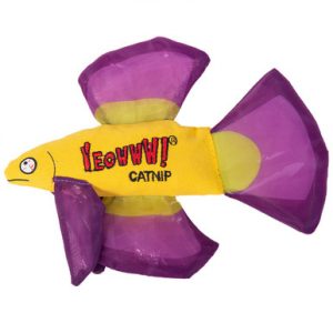 Yeowww！美國瘋狂貓有機貓草玩具-鬥魚（紫）