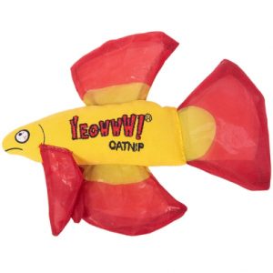 Yeowww！美國瘋狂貓有機貓草玩具-鬥魚（紅）