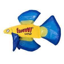 Yeowww！美國瘋狂貓有機貓草玩具-鬥魚（藍）