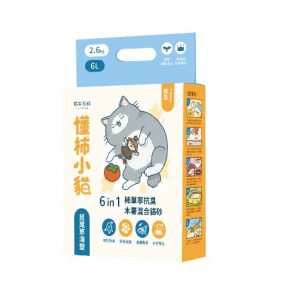 懂柿小貓 6in1 柿單寧抗臭混合木薯貓砂－鼠尾草海鹽 2.6kg