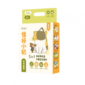 懂柿小貓 5in1 柿單寧抗臭木薯混合貓砂-青青晨露 2.6kg