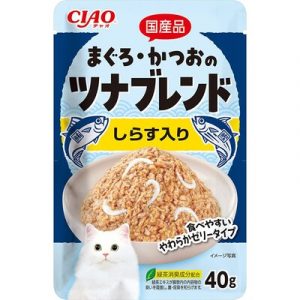 CIAO 嫩雙魚餐包 IC-593 鮪魚＋鰹魚＋吻仔魚 40g