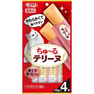 CIAO 啾嚕肉泥 CS-47 綿綿系列-鮪魚＋鮭魚 15gx4入