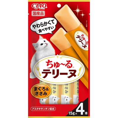 CIAO 啾嚕肉泥 CS-45 綿綿系列-鮪魚+雞肉 15gx4入 CIAO 啾嚕肉泥 CS-45 綿綿系列-鮪魚+雞肉 15gx4入