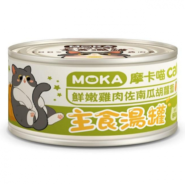 MOKA摩卡喵cat主食湯罐-鮮嫩雞肉佐南瓜胡蘿蔔 80g