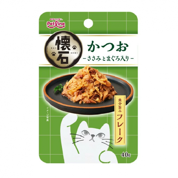 PETLINE 金懷石海鮮貓餐包 KSR-3（鰹＋雞＋鮪） 40g
