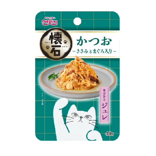 PETLINE 金懷石海鮮貓餐包 KSR-7（鰹＋雞＋鮪（凍） 40g