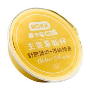 摩卡喵主食慕斯-舒肥雞肉＋頂級鱈魚（泌尿道保健） 30g＊1杯入