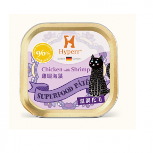 HYPERR超躍 貓咪機能主食罐-溫潤化毛-雞蝦海藻 150g